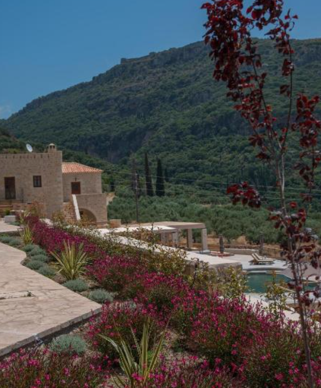 Hotel Brazzo di Maina outdoor area — Peloponnese retreat 2026
